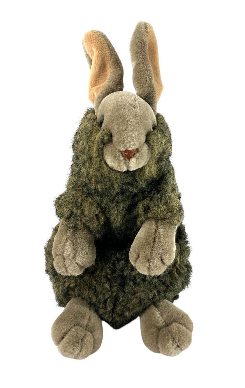 Vintage 1995 Manhattan Toy Co Carousel Furry Bunny Rabbit Plush 10” HTF